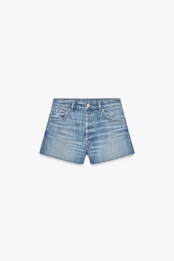 УКОРОЧЕННЫЕ ДЖИНСОВЫЕ ШОРТЫ TRF BAGGY С НИЗКОЙ ПОСАДКОЙ