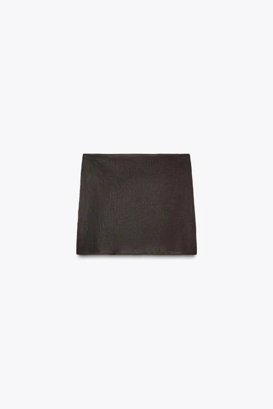 КОРОТКАЯ ЮБКА ИЗ 100% ЛЬНА — ZW COLLECTION