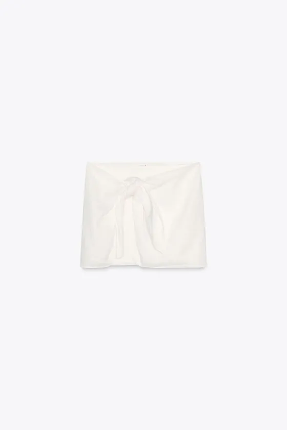 КОРОТКАЯ ЮБКА ИЗ 100% ЛЬНА — ZW COLLECTION