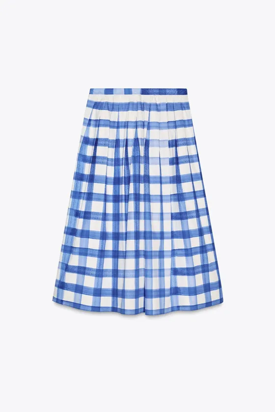 ЮБКА МИДИ В КЛЕТКУ — ZW COLLECTION
