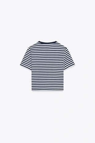 Укороченная футболка из эластичной ткани- Заказать в России