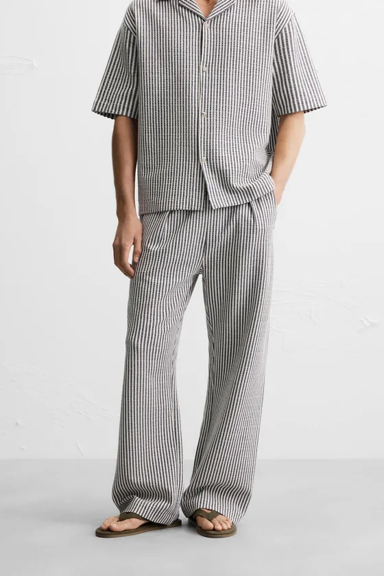 БРЮКИ RELAXED FIT SEERSUCKER