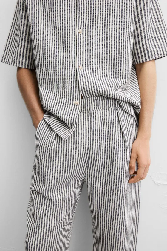 БРЮКИ RELAXED FIT SEERSUCKER