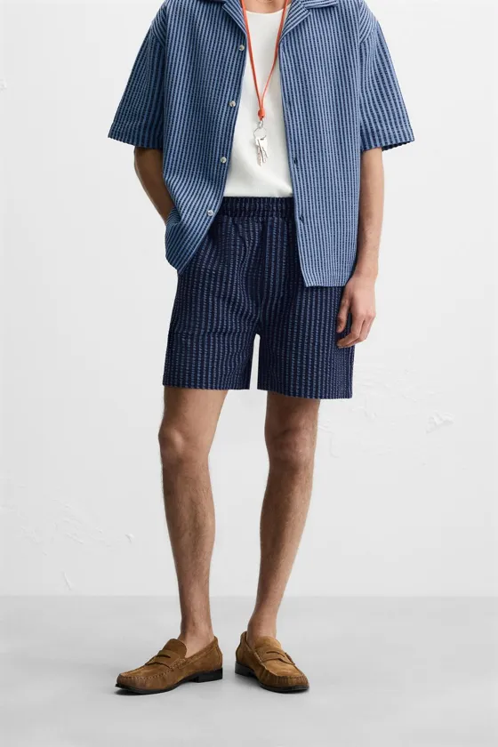 ШОРТЫ RELAXED FIT SEERSUCKER