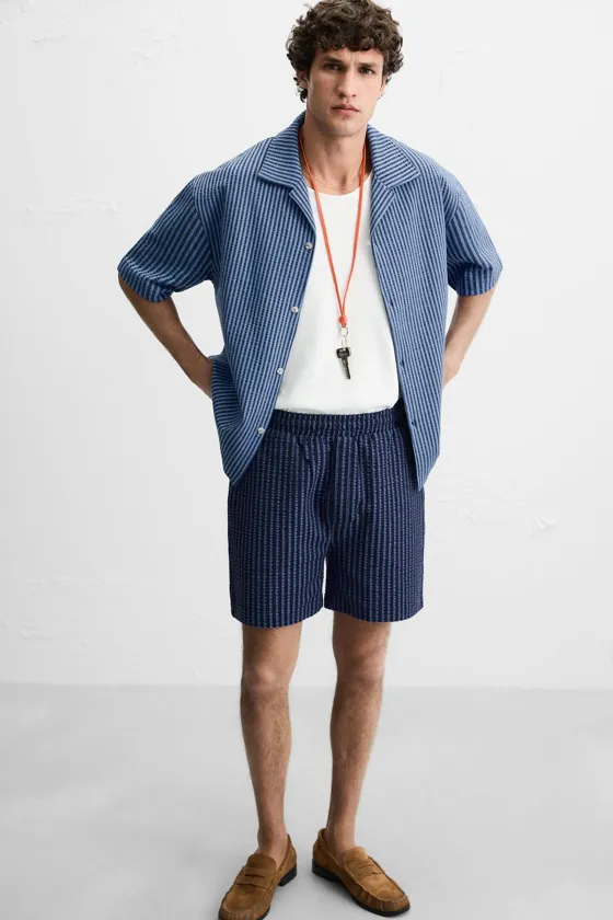 ШОРТЫ RELAXED FIT SEERSUCKER