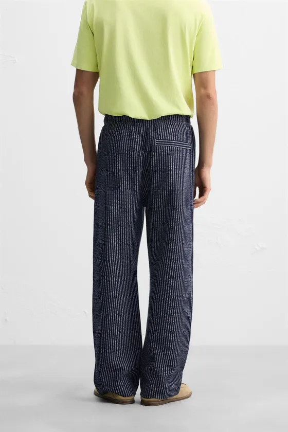 БРЮКИ RELAXED FIT SEERSUCKER