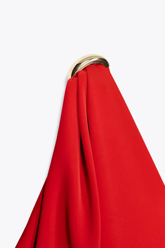 ПЛАТЬЕ МИДИ С ЗОЛОТИСТЫМИ ДЕТАЛЯМИ