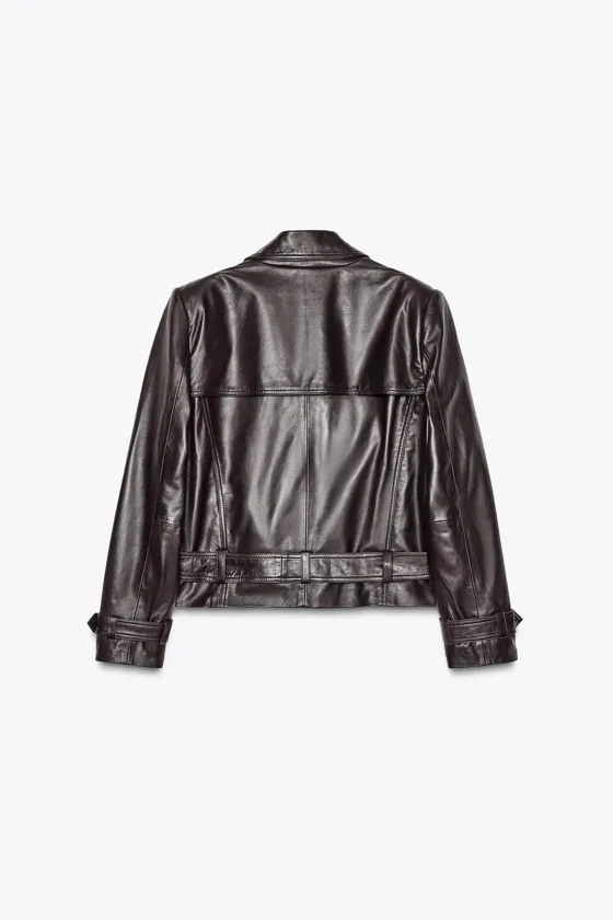 КУРТКА В БАЙКЕРСКОМ СТИЛЕ ИЗ 100% КОЖИ — ZW COLLECTION, LIMITED EDITION