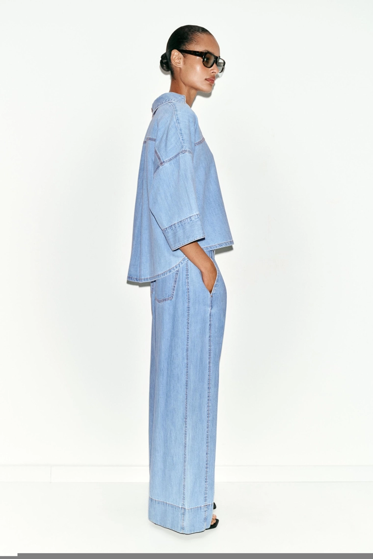 Джинсовая рубашка с широкими рукавами z1975