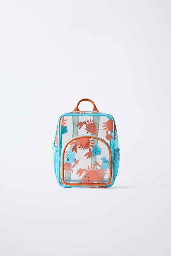 РЮКЗАК ИЗ ВИНИЛА С ПРИНТОМ «КРАБЫ»