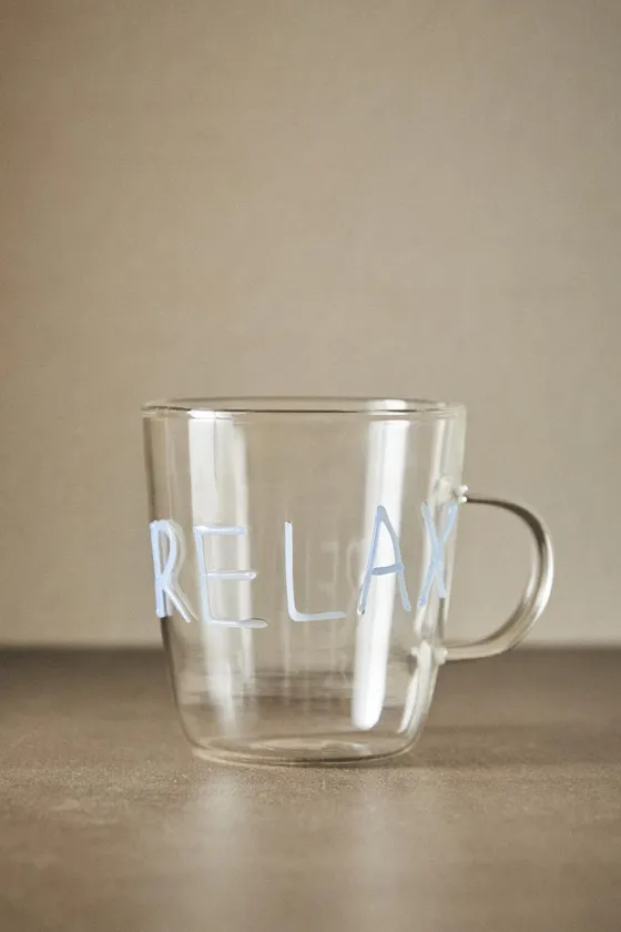 боросиликатная кружка с надписью