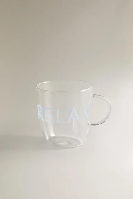 боросиликатная кружка с надписью