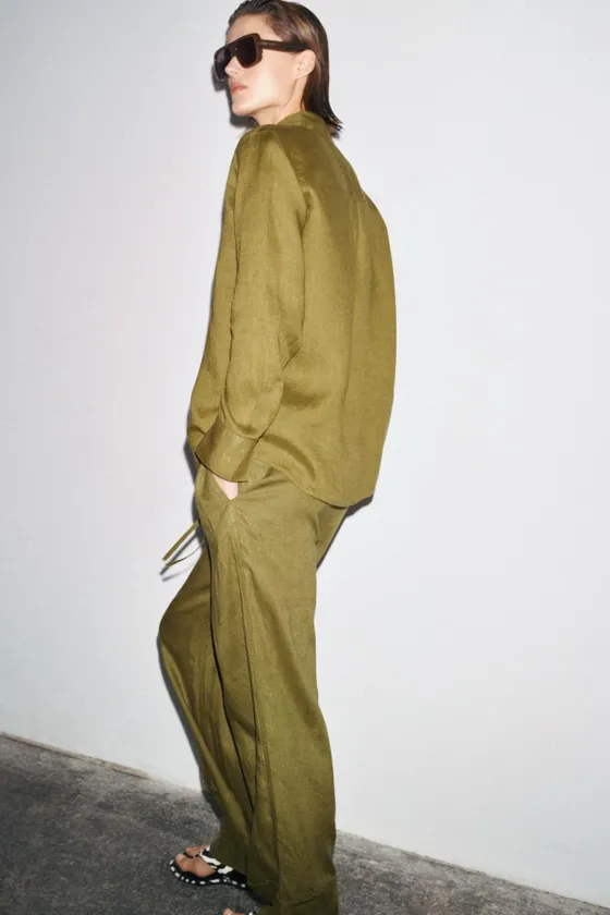 БРЮКИ ПАЛАЦЦО ИЗ 100% ЛЬНА — ZW COLLECTION