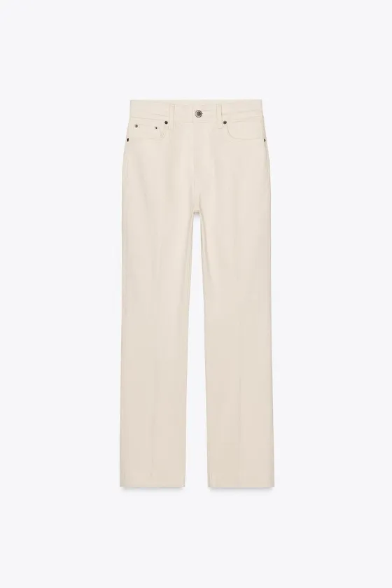 ДЖИНСЫ BOOTCUT CROPPED С ВЫСОКОЙ ПОСАДКОЙ — ZW COLLECTION
