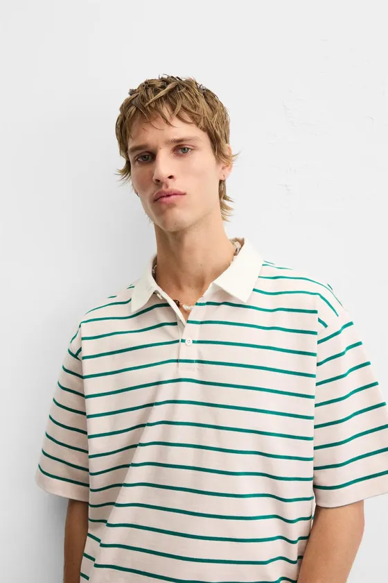 ПОЛО RELAXED FIT В ПОЛОСКУ