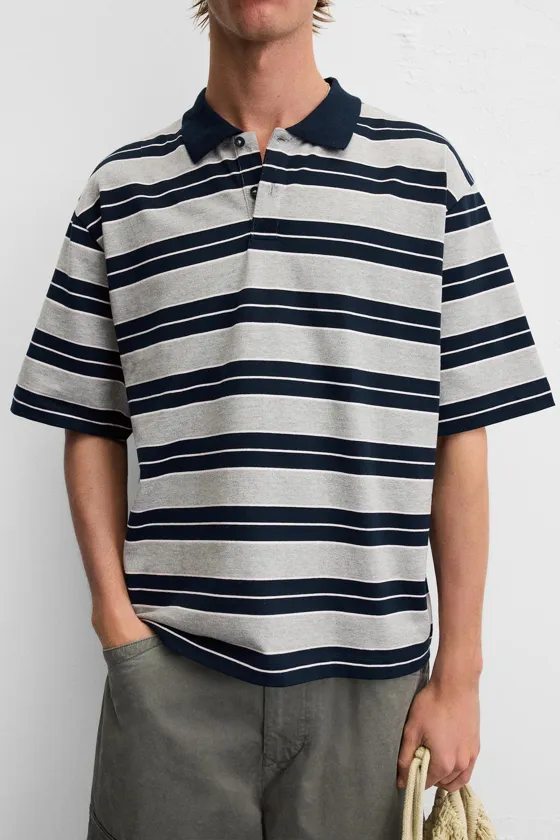 ПОЛО RELAXED FIT В ПОЛОСКУ
