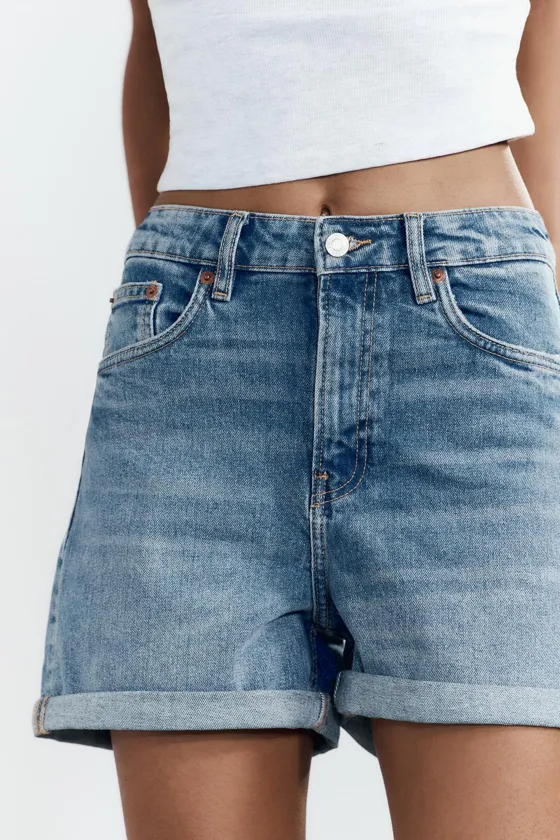ШОРТЫ TRF MOM FIT С ВЫСОКОЙ ПОСАДКОЙ