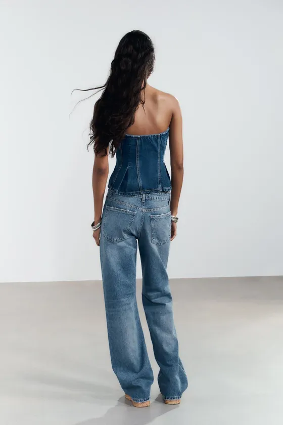 ДЖИНСЫ TRF WIDE LEG СО СРЕДНЕЙ ПОСАДКОЙ