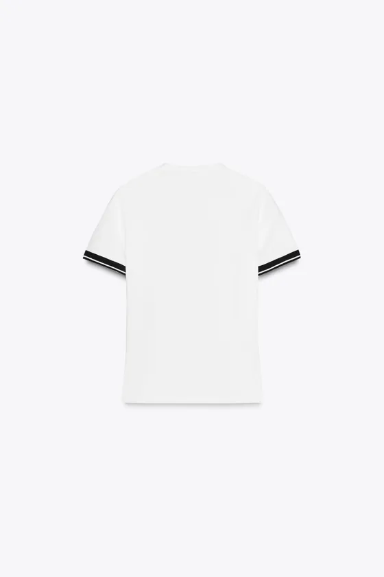 ФУТБОЛКА С КОНТРАСТНОЙ ОКАНТОВКОЙ