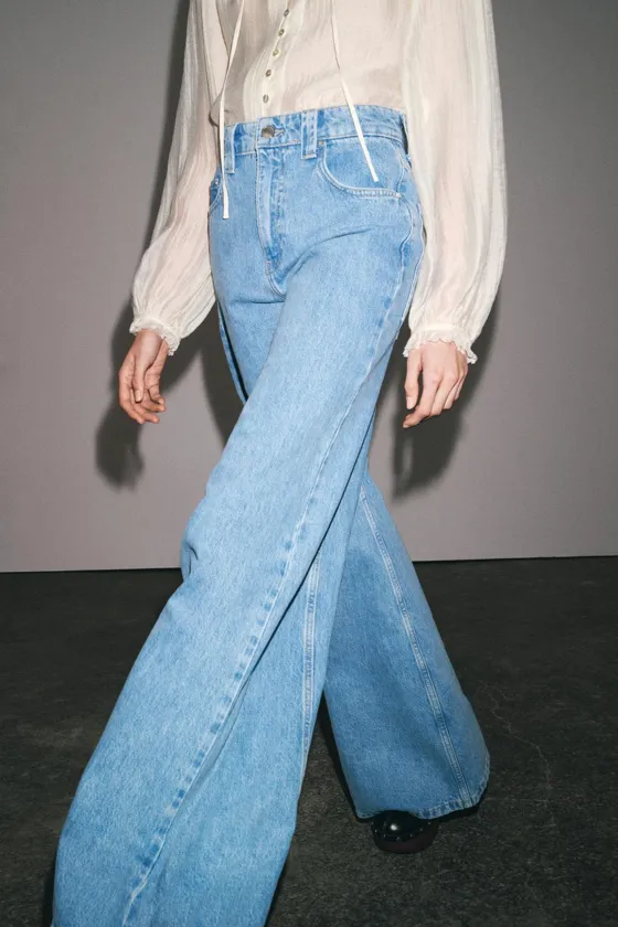 ДЖИНСЫ WIDE LEG С ВЫСОКОЙ ПОСАДКОЙ — ZW COLLECTION