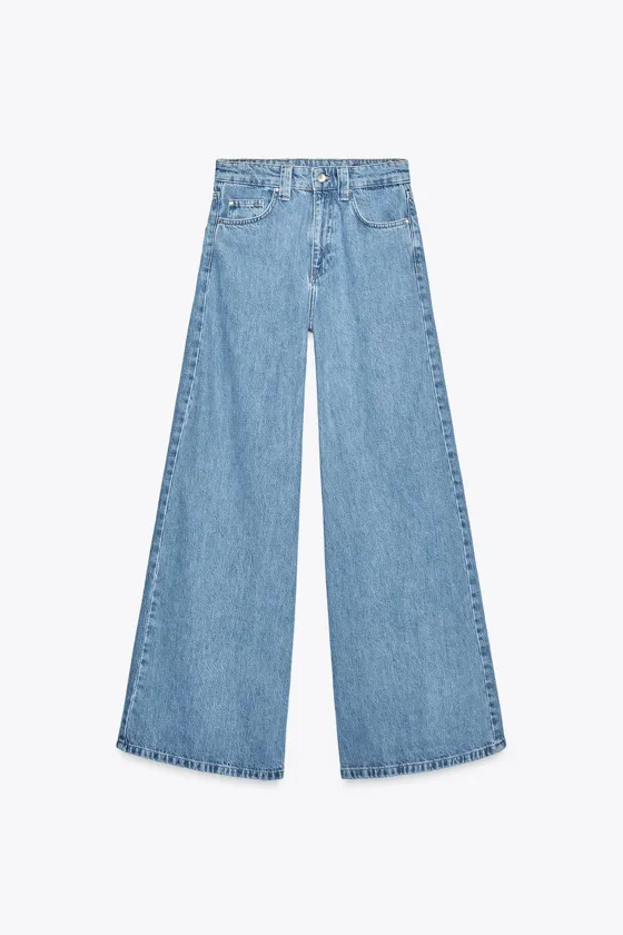 ДЖИНСЫ WIDE LEG С ВЫСОКОЙ ПОСАДКОЙ — ZW COLLECTION