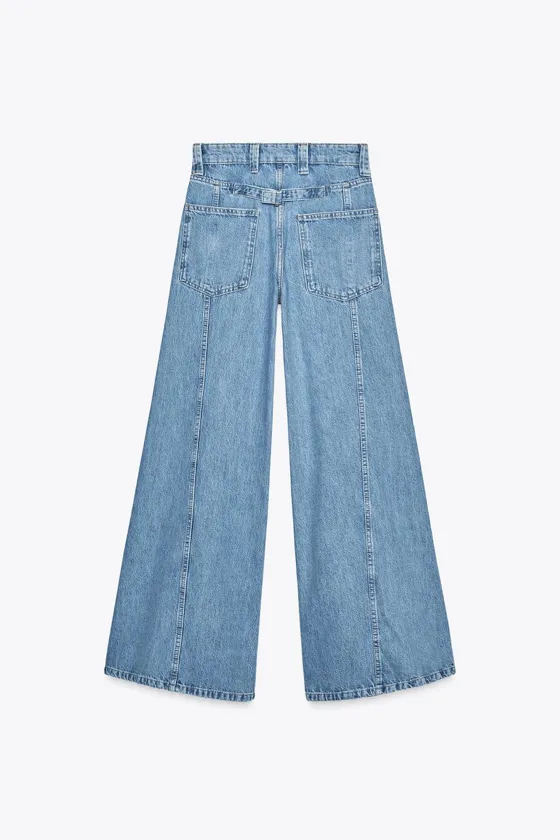 ДЖИНСЫ WIDE LEG С ВЫСОКОЙ ПОСАДКОЙ — ZW COLLECTION