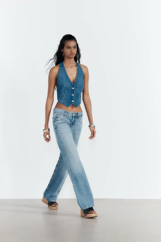 ДЖИНСЫ TRF WIDE-LEG С НИЗКОЙ ПОСАДКОЙ