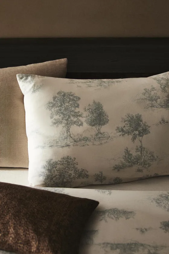 наволочка из сатина toile de jouy