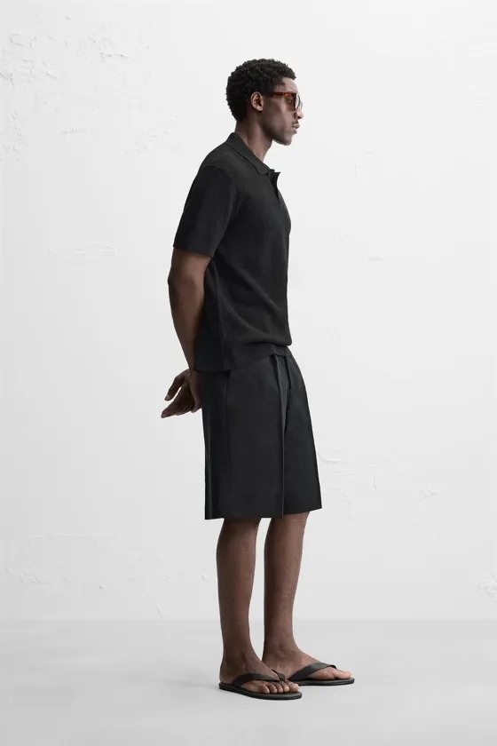 ПОЛО REGULAR FIT ИЗ РЕЛЬЕФНОЙ ТКАНИ