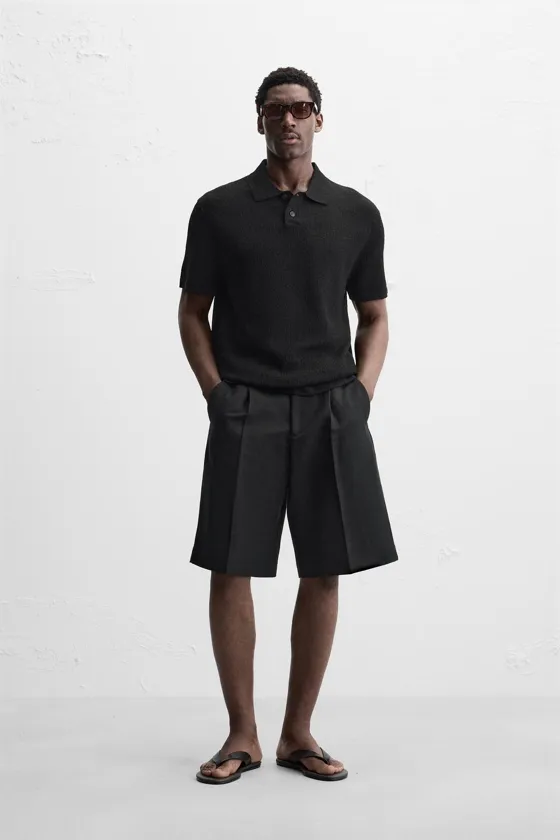ПОЛО REGULAR FIT ИЗ РЕЛЬЕФНОЙ ТКАНИ