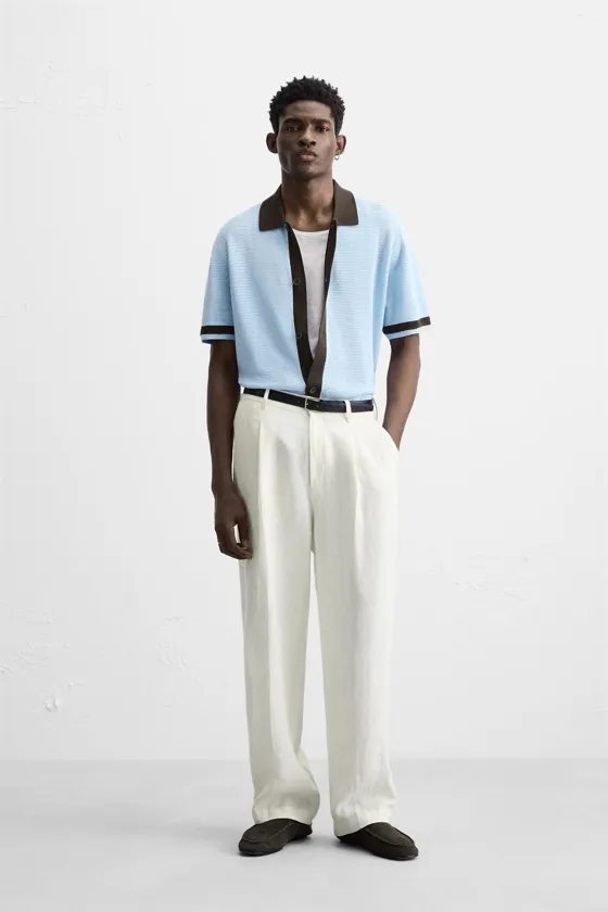 РУБАШКА С КОНТРАСТНЫМИ ДЕТАЛЯМИ