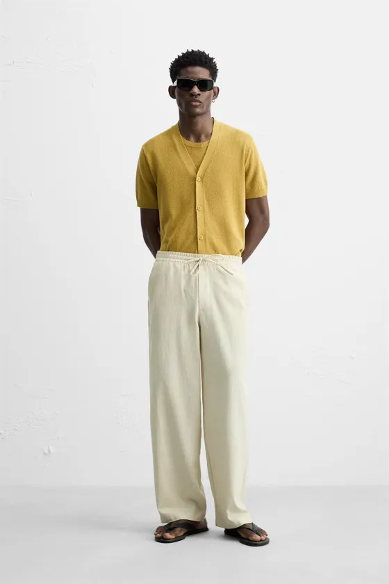 БРЮКИ ИЗ РЕЛЬЕФНОГО ЖАККАРДА