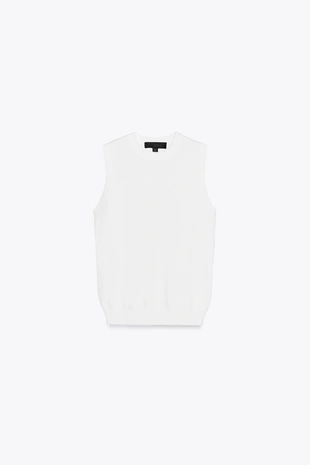 Топ из трикотажа без рукавов- Заказать в России