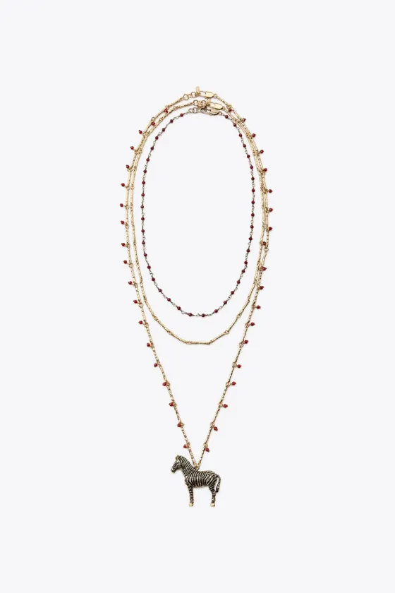 НАБОР ИЗ ТРЕХ ЦЕПОЧЕК С БУСИНАМИ