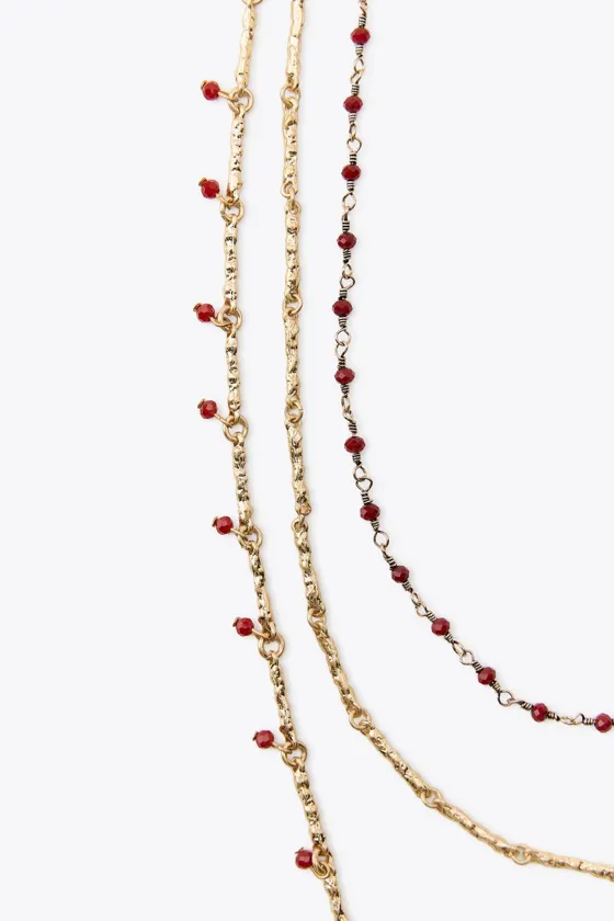 НАБОР ИЗ ТРЕХ ЦЕПОЧЕК С БУСИНАМИ