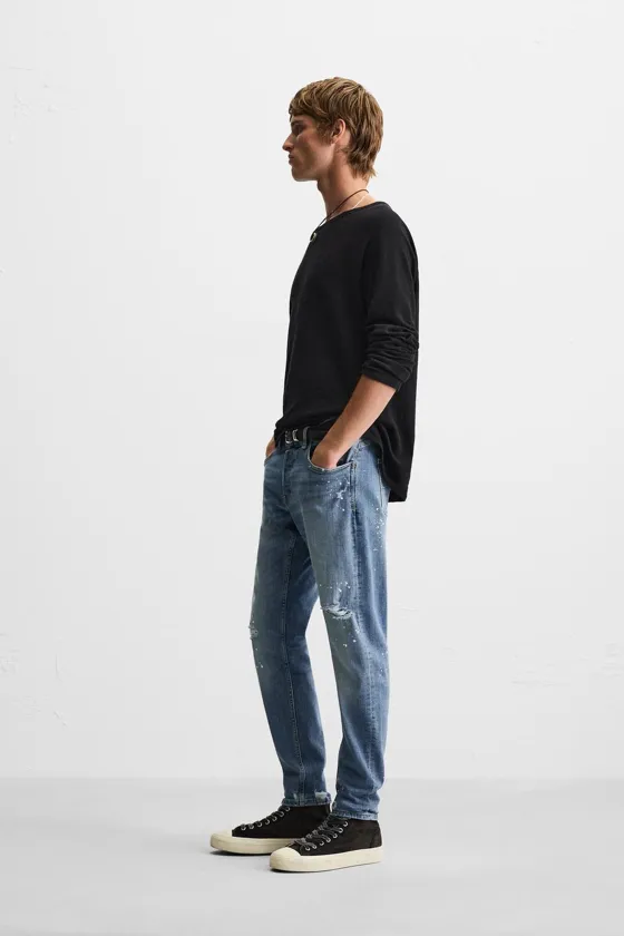ДЖИНСЫ SKINNY FIT С РАЗРЕЗАМИ