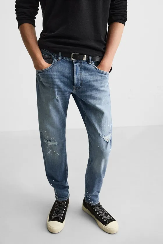 ДЖИНСЫ SKINNY FIT С РАЗРЕЗАМИ