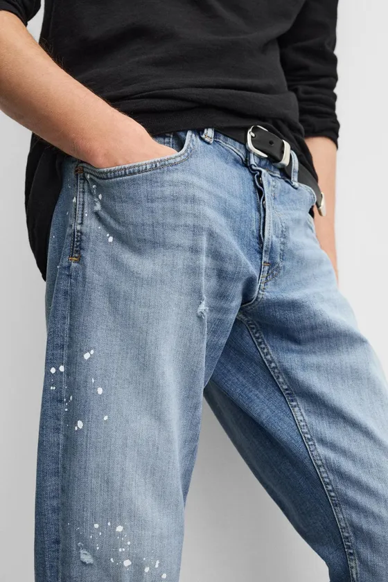ДЖИНСЫ SKINNY FIT С РАЗРЕЗАМИ