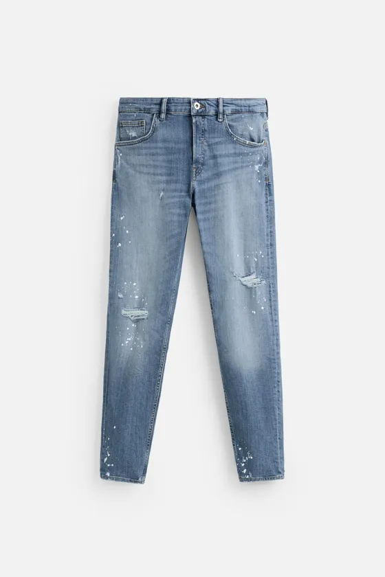 ДЖИНСЫ SKINNY FIT С РАЗРЕЗАМИ