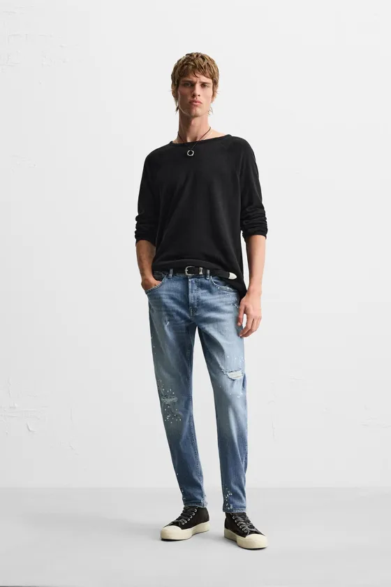 ДЖИНСЫ SKINNY FIT С РАЗРЕЗАМИ