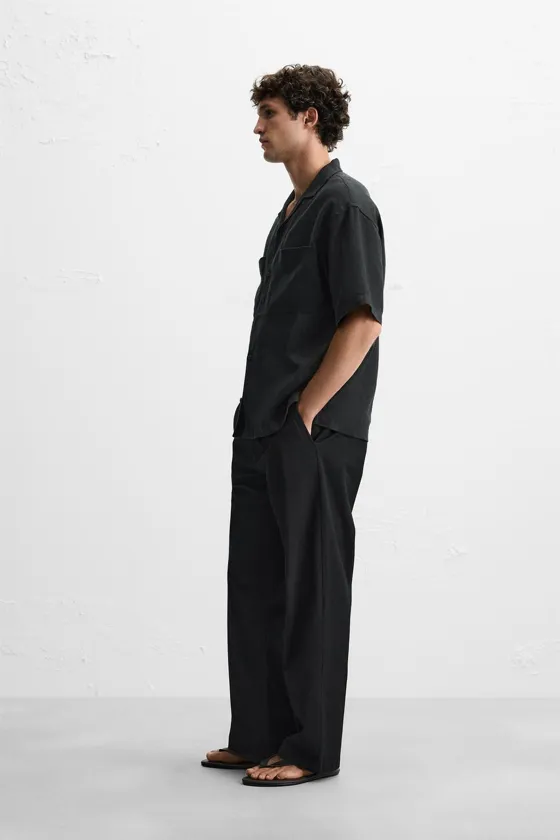 БРЮКИ STRAIGHT-LEG ИЗ РЕЛЬЕФНОЙ ТКАНИ