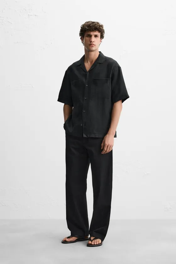 БРЮКИ STRAIGHT-LEG ИЗ РЕЛЬЕФНОЙ ТКАНИ