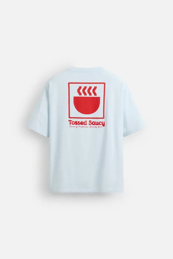 ФУТБОЛКА С КОНТРАСТНЫМ ПРИНТОМ