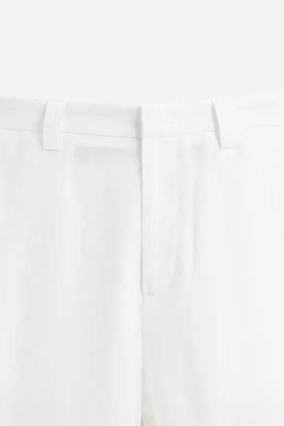 БРЮКИ ИЗ СМЕСОВОГО ЛИОЦЕЛЛА СО СКЛАДКАМИ