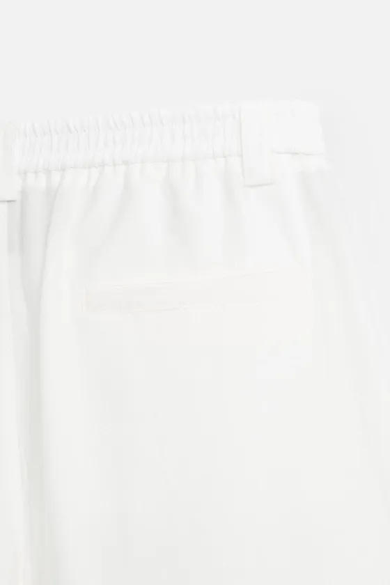 БРЮКИ ИЗ СМЕСОВОГО ЛИОЦЕЛЛА СО СКЛАДКАМИ