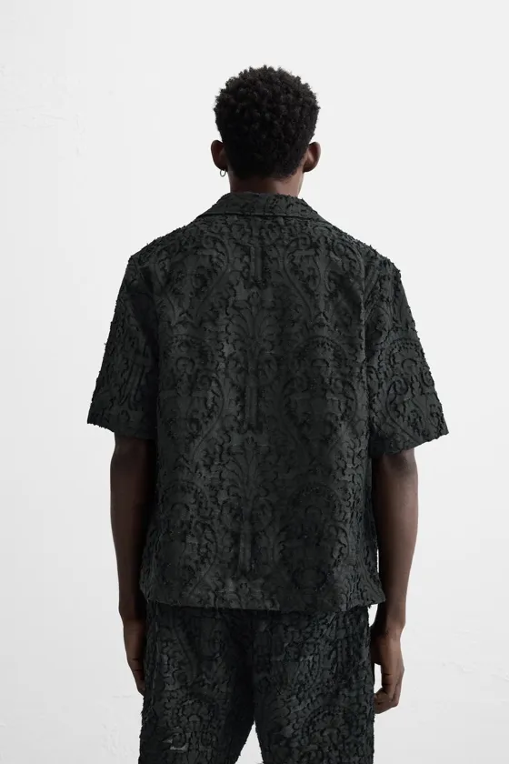 РУБАШКА JACQUARD С ГЕОМЕТРИЧЕСКИМ УЗОРОМ