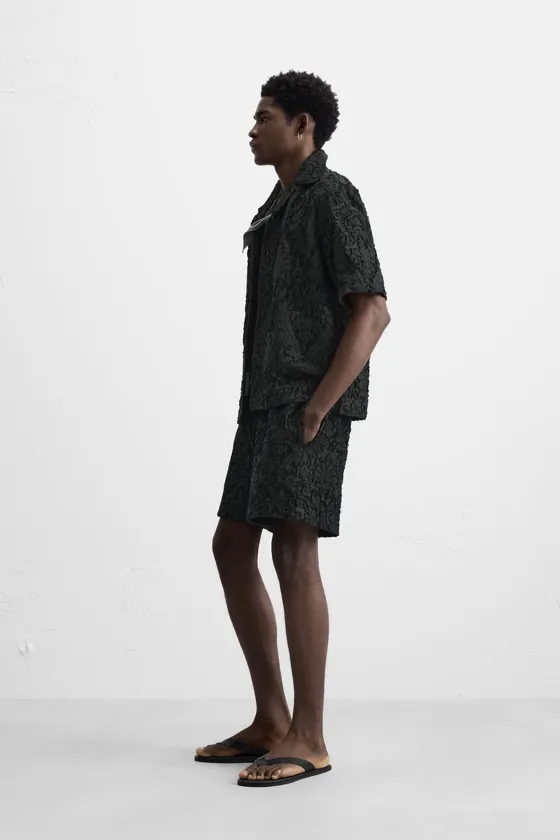 РУБАШКА JACQUARD С ГЕОМЕТРИЧЕСКИМ УЗОРОМ