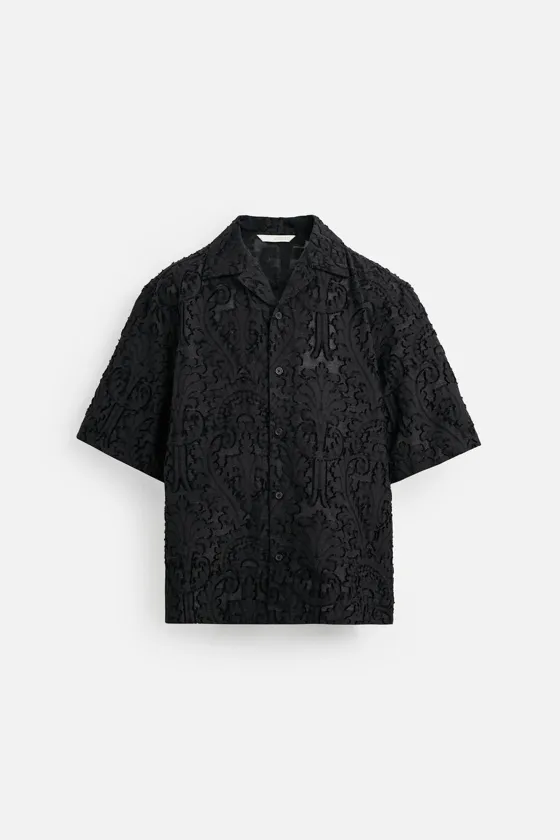 РУБАШКА JACQUARD С ГЕОМЕТРИЧЕСКИМ УЗОРОМ