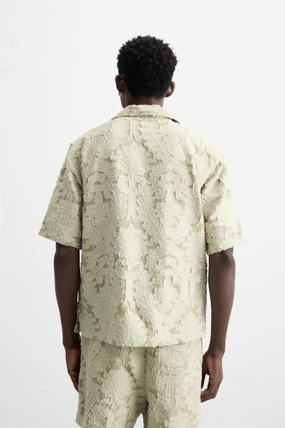 РУБАШКА JACQUARD С ГЕОМЕТРИЧЕСКИМ УЗОРОМ