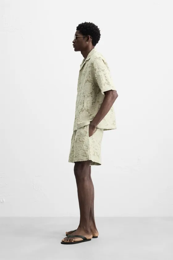 РУБАШКА JACQUARD С ГЕОМЕТРИЧЕСКИМ УЗОРОМ